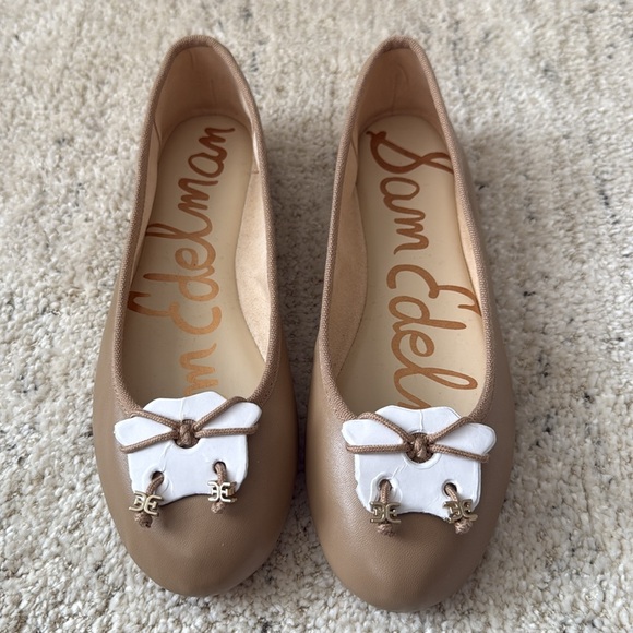 Sam Edelman Ballet Flats with Signature SE Bow Accent Size 7 New Never Worn - Picture 2 of 11